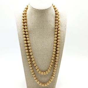 Vintage Faux Pearls Necklace Single Strand 24"